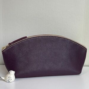 Portland Leather Total Eclipse Makeup Bag
